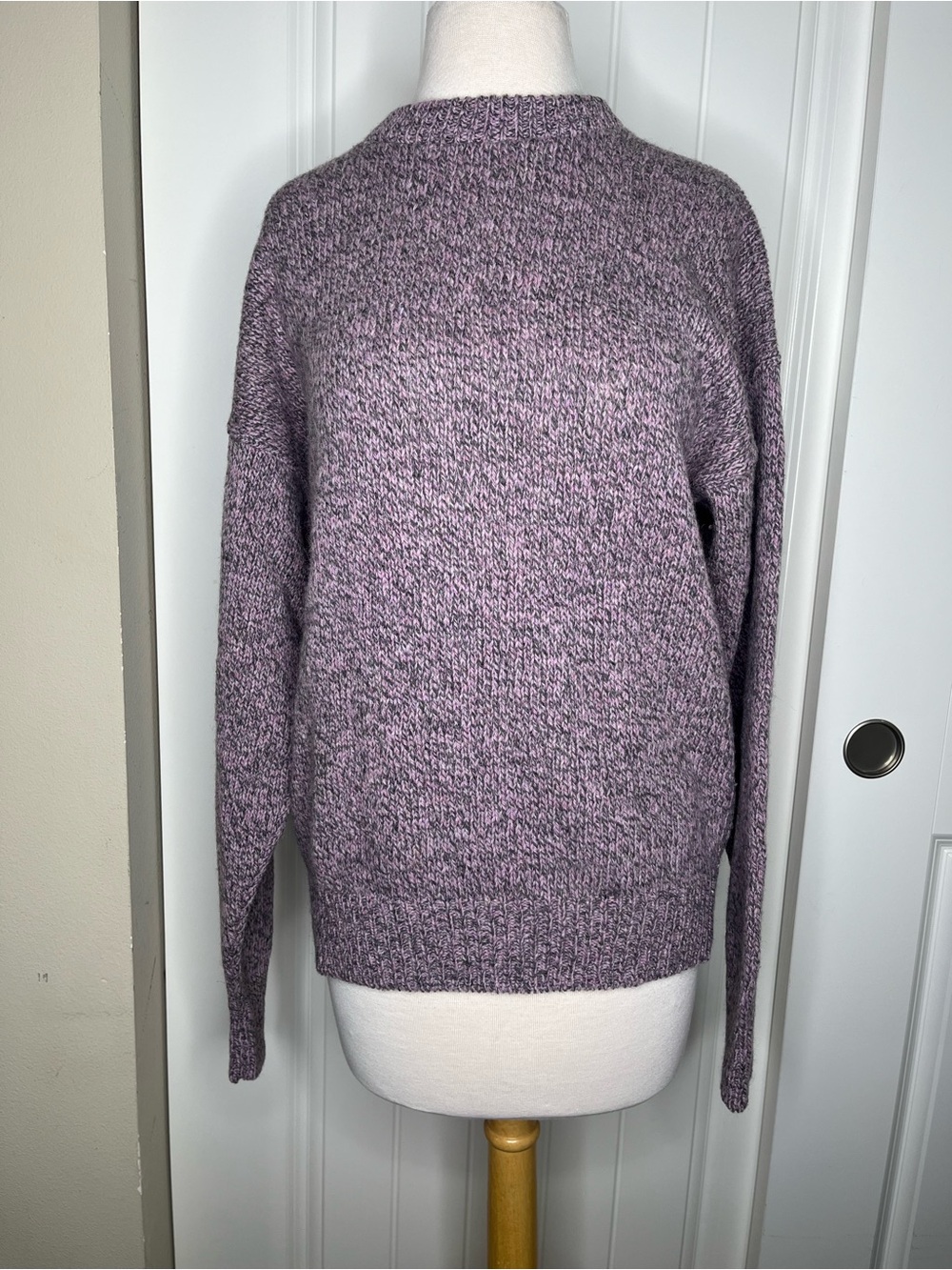 Vintage REI Purple Knit Wool Sweater Womens XL Fisherman Gorpcore Winter Cozy